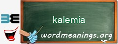 WordMeaning blackboard for kalemia